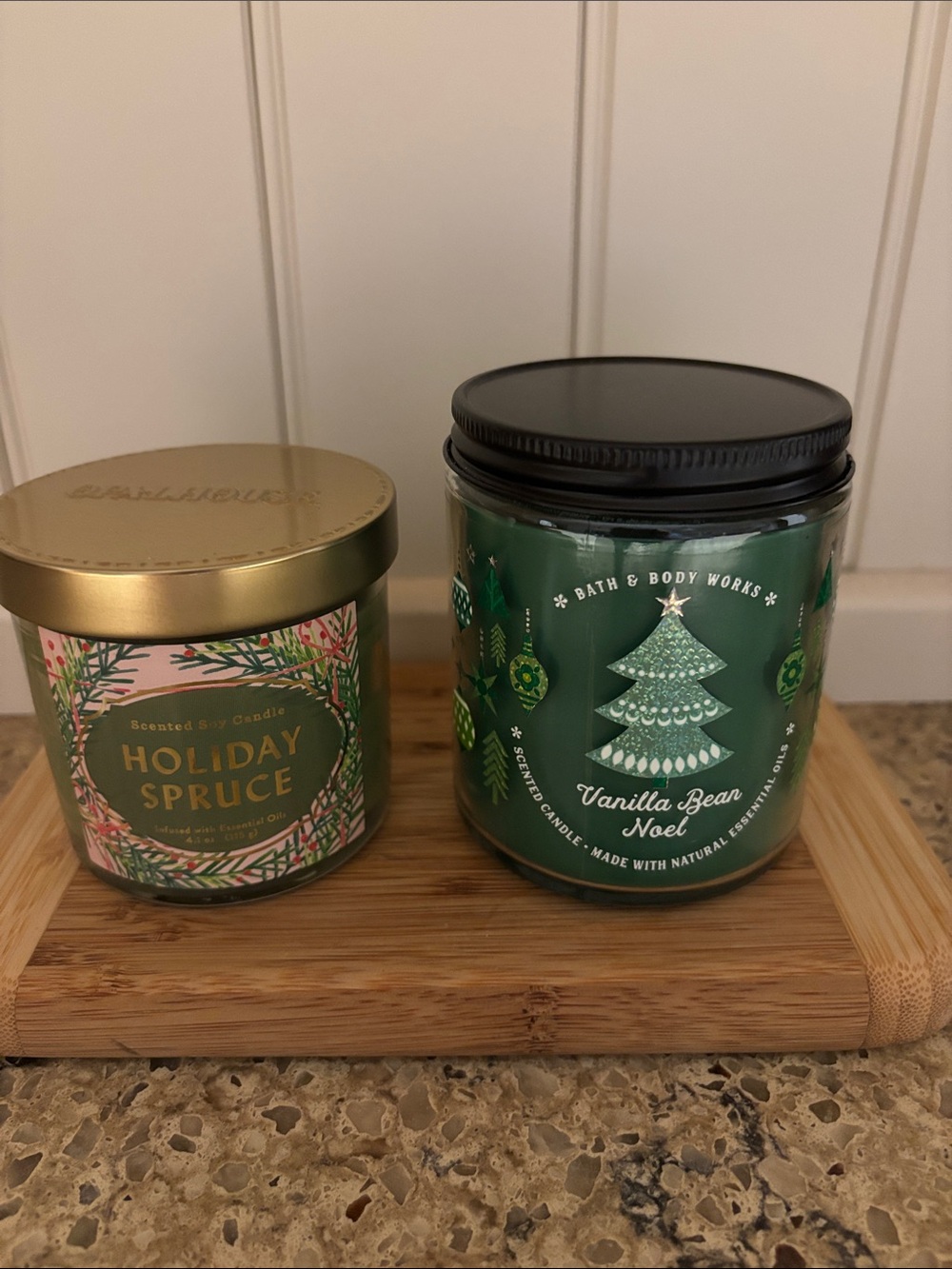 NWOT Opal House & Bath & Body Works Vanilla Bean Noel & Holiday Spruce Candles